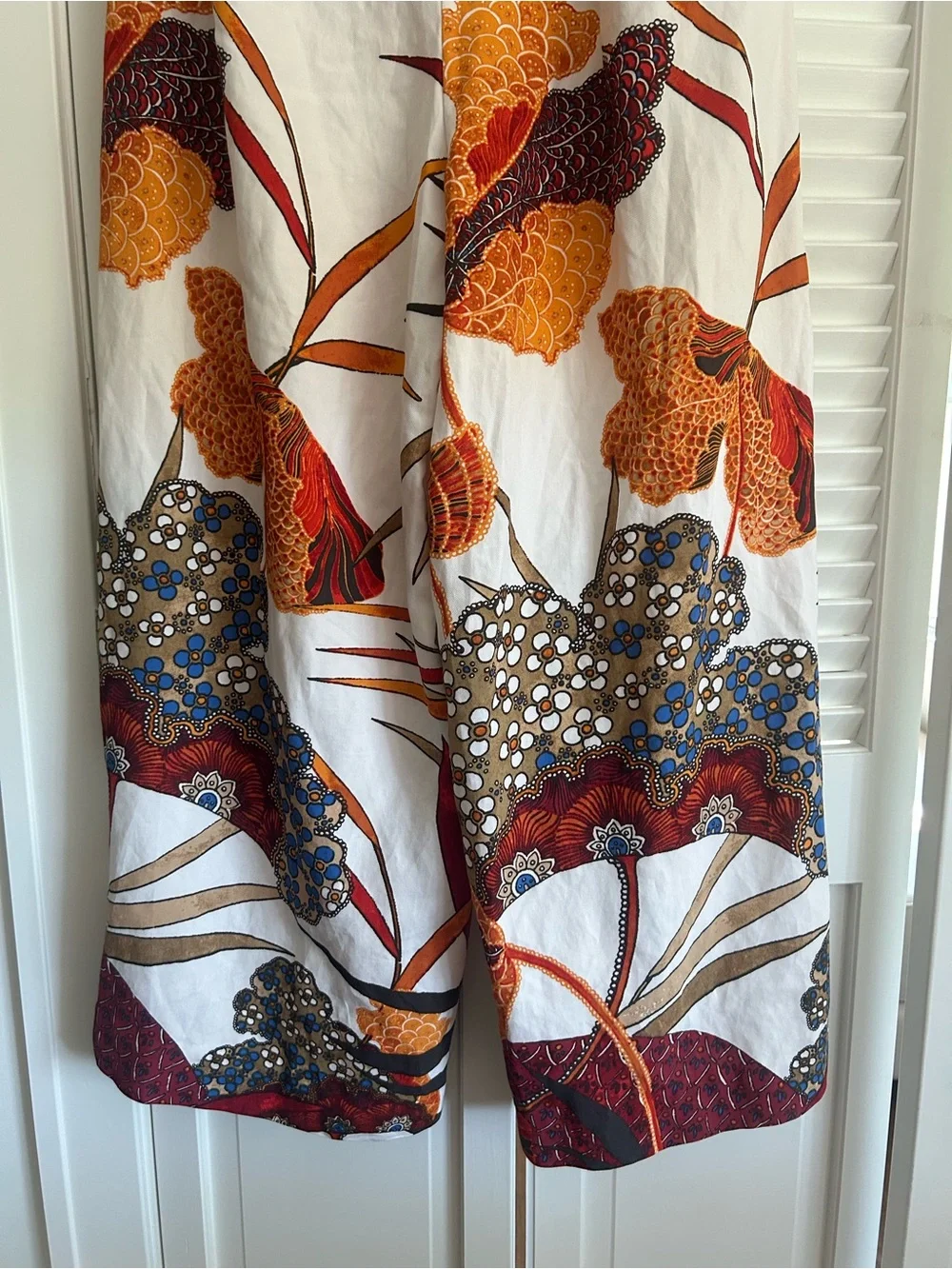 Anthropologie Strapless Maxi Jumpsuit Wide Leg Boho Size 4 Resort Botanical - Picture 5 of 8